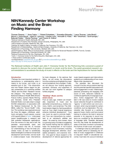 NIH/Kennedy Center Workshop: Music and the Brain