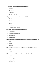 Deprem Sonrası Konut Anketi Soruları