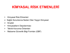 Kimyasal Risk etmenleri