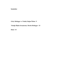 Heidegger ve Teknik, Doğan Özlem / 9 Tekniğe İlişkin Soruşturma