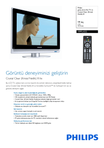 19PFL4322/10 Philips geniş ekran flat TV ve Crystal Clear (Kristal