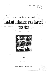· ISLAMi İLİMLER F .AKtJLTESfl