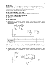DENEY NO : 1 DENEYİN ADI : Kirchhoff Akım/Gerilim Yasaları ve