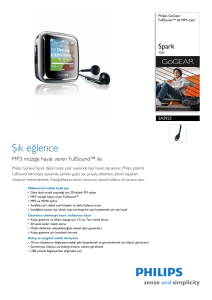 SA2925/02 Philips FullSound™ ile MP3 çalar
