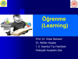 Öğrenme (Learning) - İstanbul Tıp Fakültesi