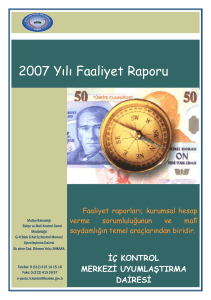 2007 Yılı Faaliyet Raporu - Bütçe ve Mali Kontrol Genel Müdürlüğü