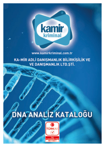 KAMİR DNA ANALİZ KATALOG.cdr