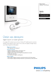SA2RGA02SN/02 Philips FullSound™ ile MP3 çalar