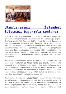 Uluslararası İstanbul Buluşması başarıyla sonlandı
