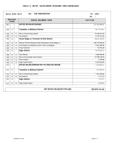 tablo 1.5 bütçe gelirlerinin ekonomik