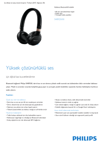 Product Leaflet: Kablosuz Bluetooth® kulaklık