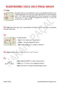 elektronik ı 2012-2013 final sınavı