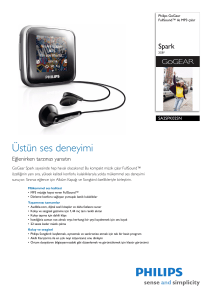 SA2SPK02SN/02 Philips FullSound™ ile MP3 çalar