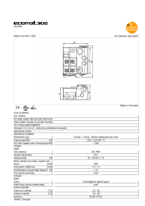 AC5246 AS-Interface Ağ sistemi AirBox 5/2 4DI