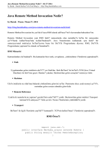 Java Remote Method Invocation Nedir? - 04-27-2014