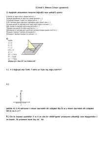12.Sınıf 1. Dönem 2.Sınav (geometri)