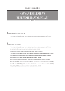 hayvan besleme ve beslenme hastalıkları