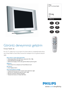 15PF4110/58 Philips flat TV ve Kristal Netlik