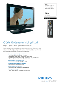 26PFL3312/10 Philips geniş ekran flat TV ve Digital Crystal Clear