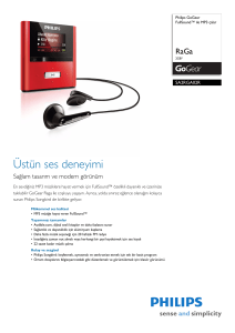 SA2RGA02R/02 Philips FullSound™ ile MP3 çalar