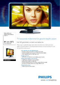 32PFL3605H/12 Philips Dijital Kristal Netlik ile LCD TV