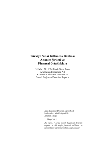 Türkiye Sınai Kalkınma Bankası Anonim Şirketi ve Finansal