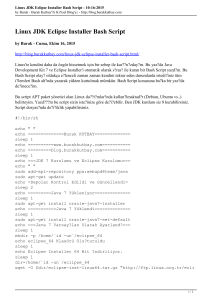 Linux JDK Eclipse Installer Bash Script - 10-16-2015