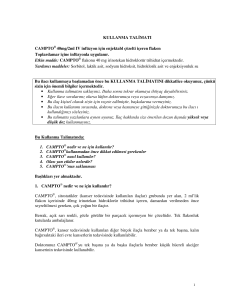 KULLANMA TAL MATI CAMPTO® 40mg/2ml IV infüzyon için
