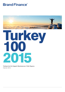 Türkiye`nin En Değerli Markalarının Yıllık Raporu Haziran 2015