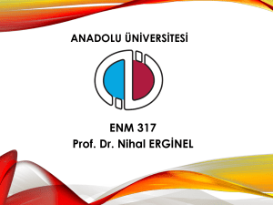 ENM 317 Prof. Dr. Nihal ERGİNEL