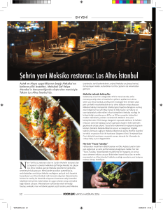 Şehrin yeni Meksika restoranı: Los Altos İstanbul