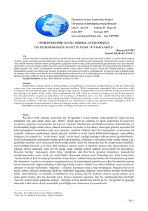 AYYÂŞÎ ÖRNEĞİ - the journal of international social research