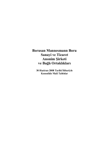 Borusan Mannesmann Boru Sanayi ve Ticaret Anonim ġirketi ve