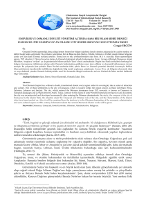 the example of an ıslamıc cıty u - the journal of international social