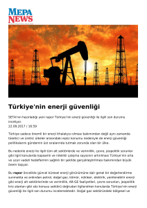 Türkiye`nin enerji güvenliği