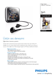 SA2SPK02S/02 Philips FullSound™ ile MP3 çalar