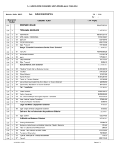 1.4 GİDERLERİN EKONOMİK SINIFLANDIRILMASI TABLOSU 630