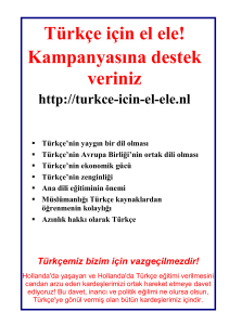 Türkçe için el ele! Kampanyasına destek veriniz