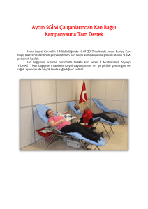 Aydın SGİM Çalışanlarından Kan Bağışı Kampanyasına