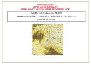 (divam) deprem kayıdı - Sakarya Üniversitesi | JEOFİZİK