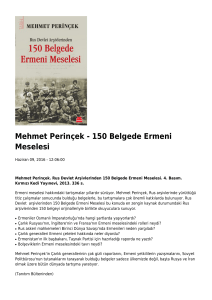 Mehmet Perinçek - 150 Belgede Ermeni Meselesi