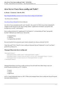Java Server Faces faces-config.xml Nedir? - 02-06