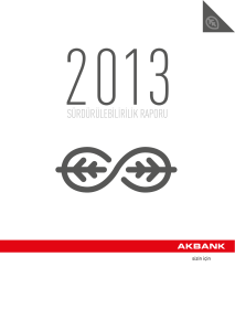 Akbank 2013 Yılı Sürdürülebilirlik Raporu