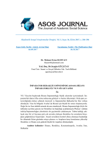 Yrd. Doç. Dr.Sezgin GÜÇLÜAY - The Journal of Academic Social
