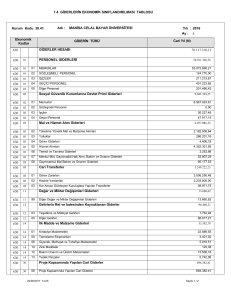 1.4 GİDERLERİN EKONOMİK SINIFLANDIRILMASI TABLOSU 630