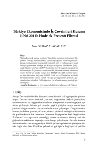 Türkiye Ekonomisinde İş Çevrimleri Kuramı (1998