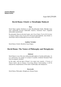 David Hume: Felsefe ve Metafiziğin Mahiyeti David Hume