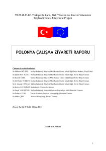 polonya çalışma ziyareti raporu - Bütçe ve Mali Kontrol Genel