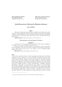 Çarlık Rusyası`nın Türkistan`da Hâkimiyet Kurması