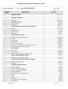 1.4 GİDERLERİN EKONOMİK SINIFLANDIRILMASI TABLOSU 630